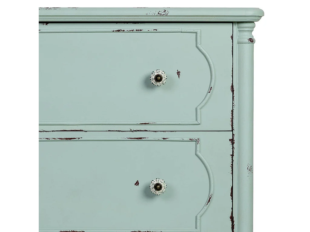 Commode 3 tiroirs en bois 100x38x86,5 cm