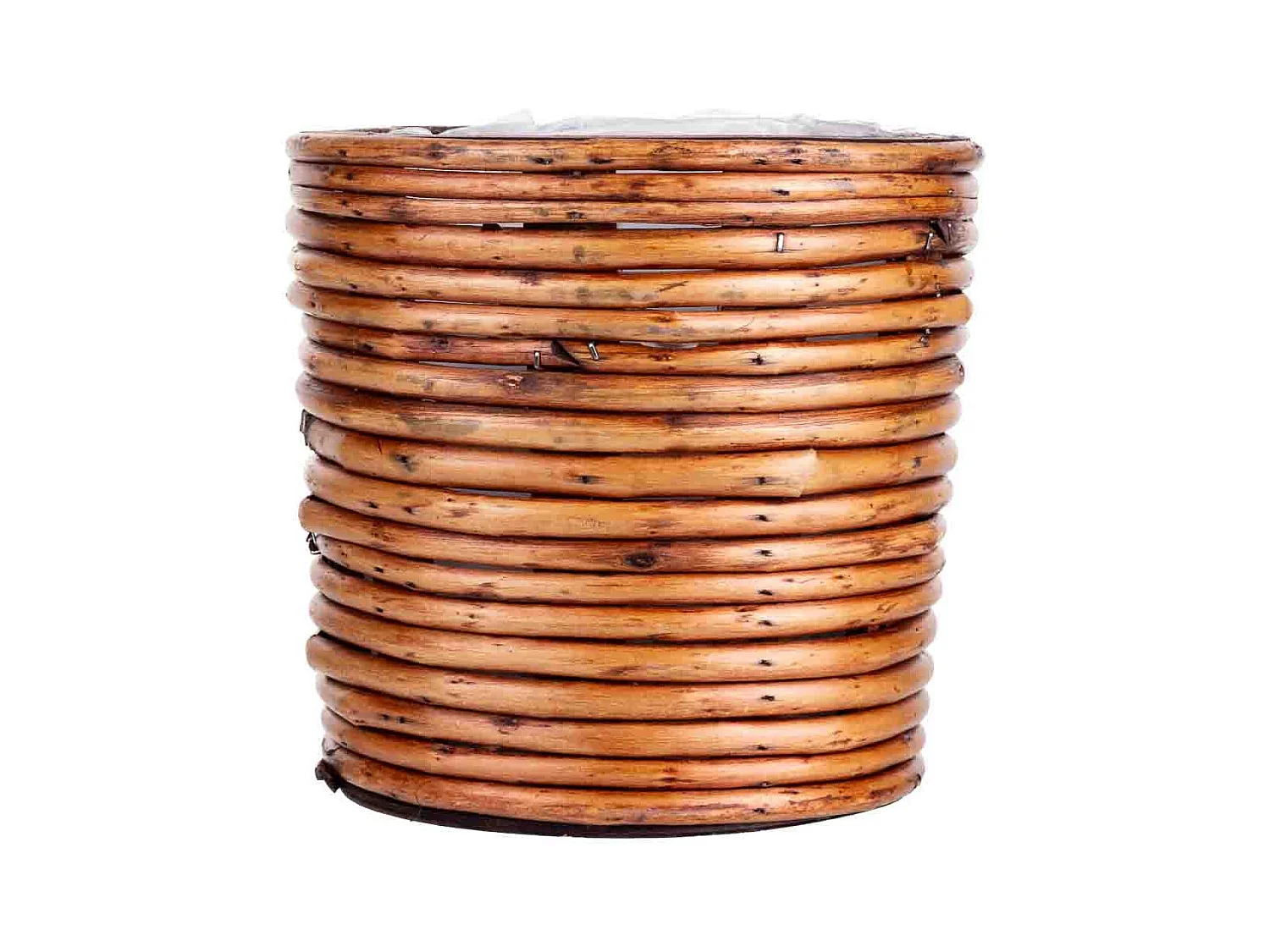 Panier en bambou marron rond 20 x 20 x 19 cm h