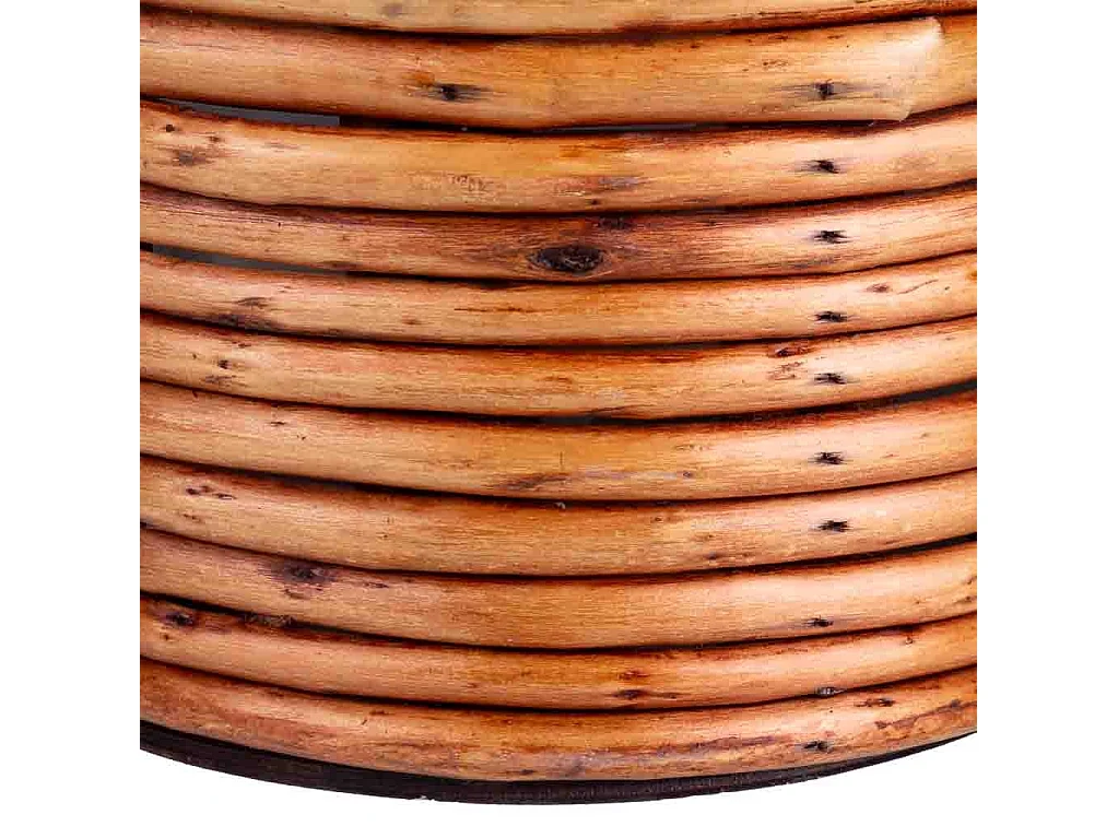 Panier en bambou marron rond 20 x 20 x 19 cm h