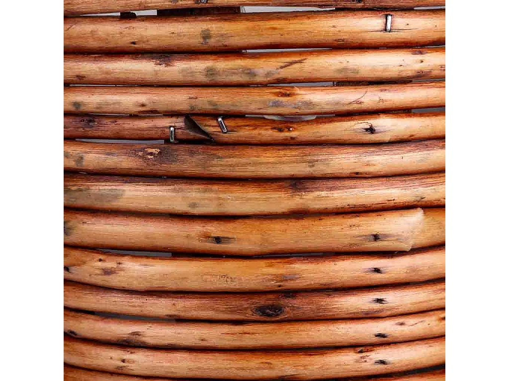 Panier en bambou marron rond 20 x 20 x 19 cm h