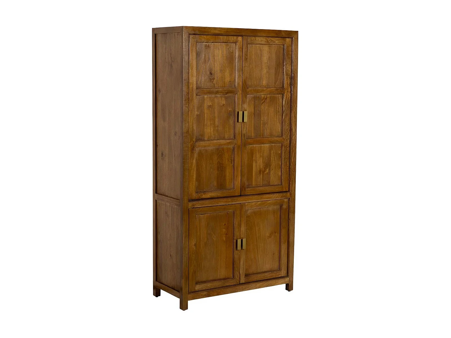 Armoire en bois marron à 4 portes, 90x40x180 cm