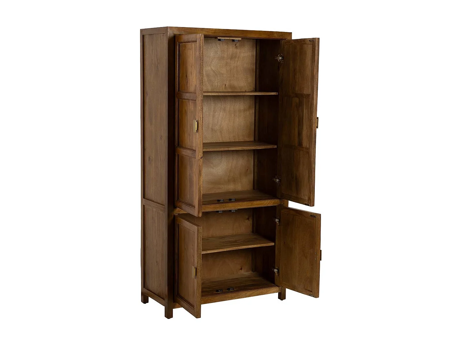 Armoire en bois marron à 4 portes, 90x40x180 cm