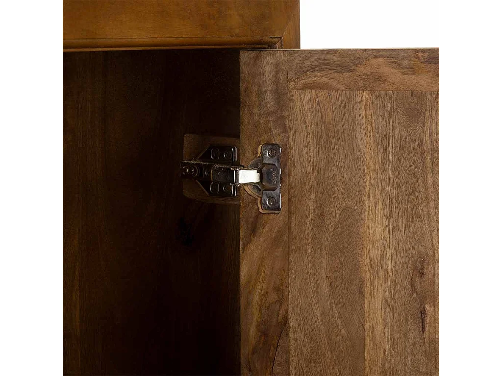 Armoire en bois marron à 4 portes, 90x40x180 cm