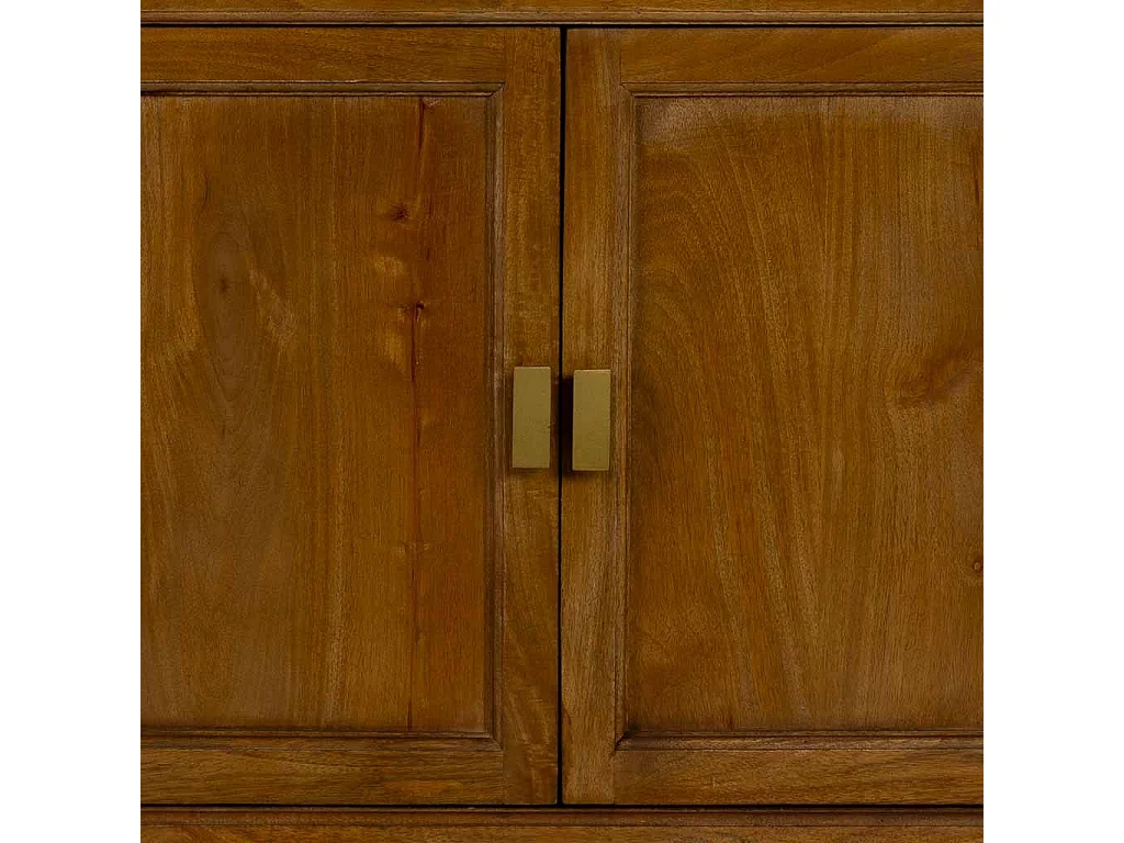 Armoire en bois marron à 4 portes, 90x40x180 cm