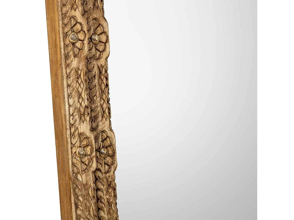 Miroir marron en bois fait main 80x3x100 cm