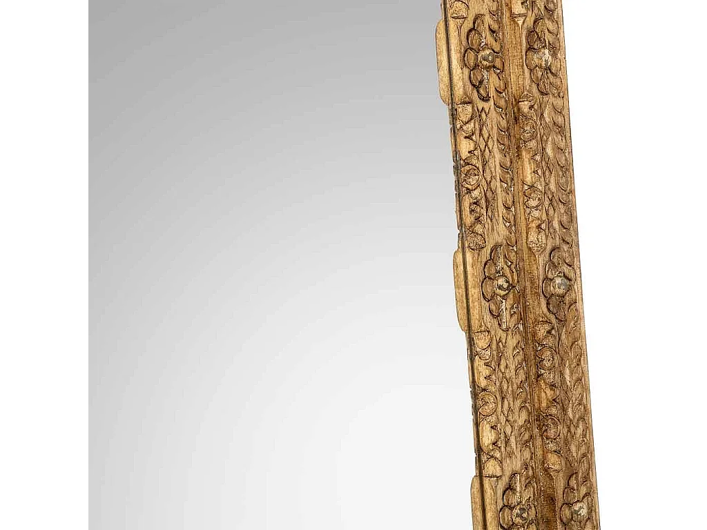 Miroir marron en bois fait main 80x3x100 cm