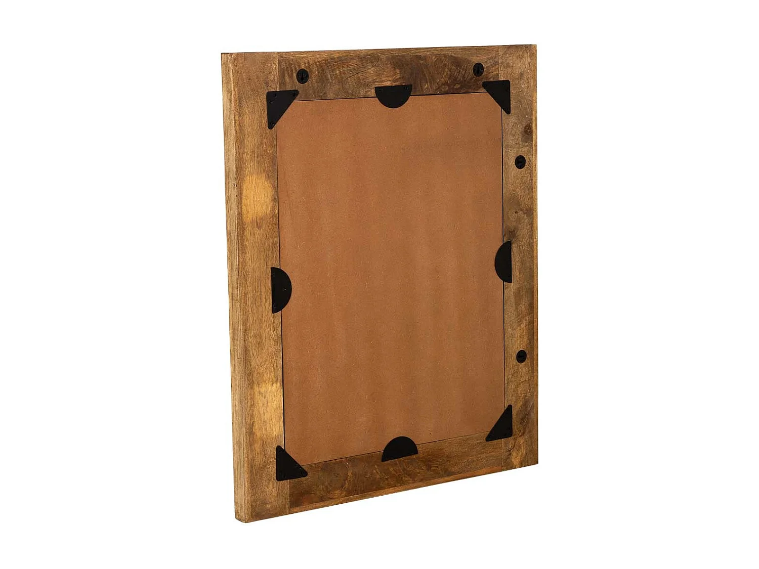 Espelho castanho de madeira feito à mão 80x3x100cm