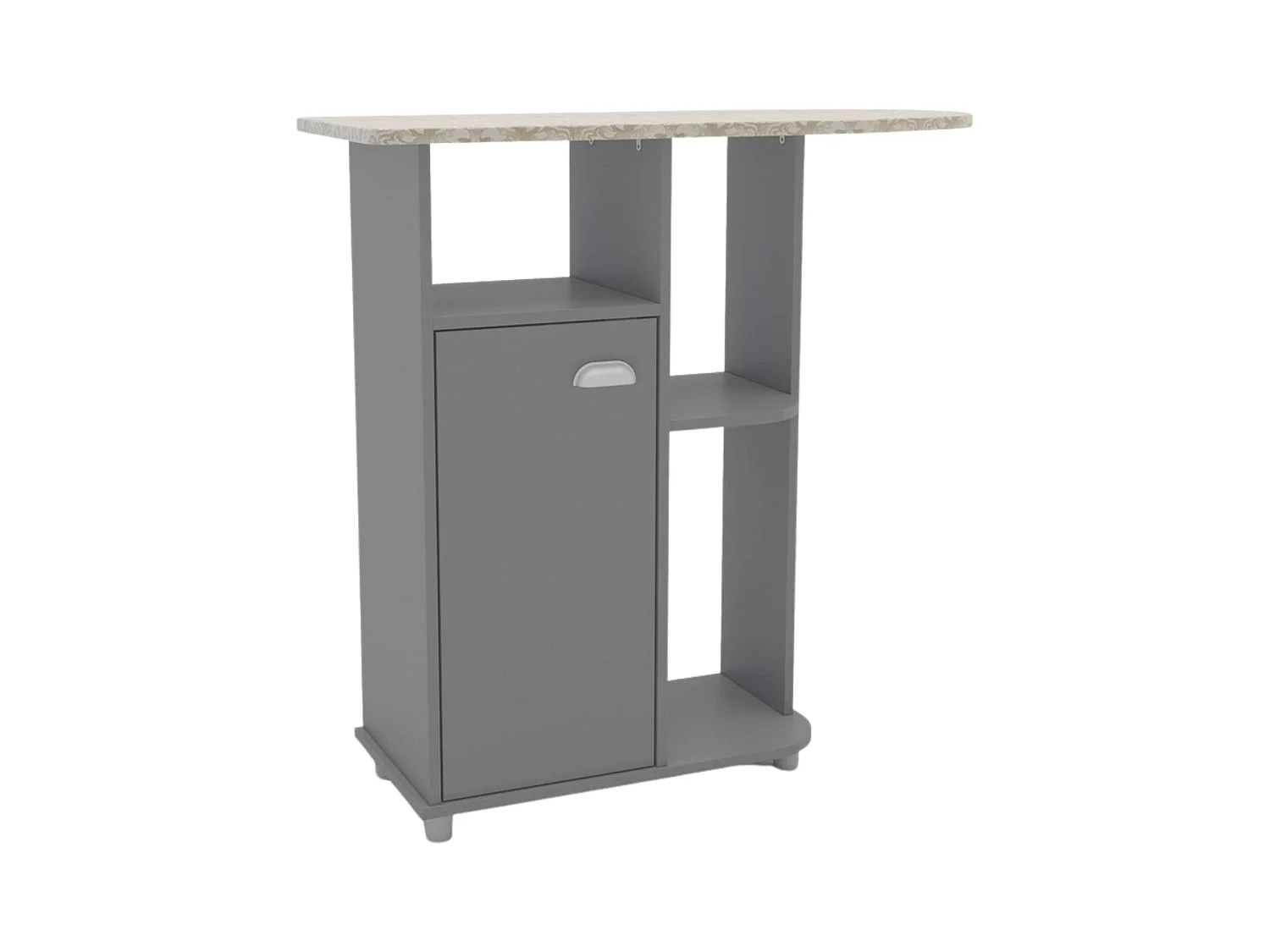 Móvel Auxiliar de Passar Roupa Cinza 91x91 cm