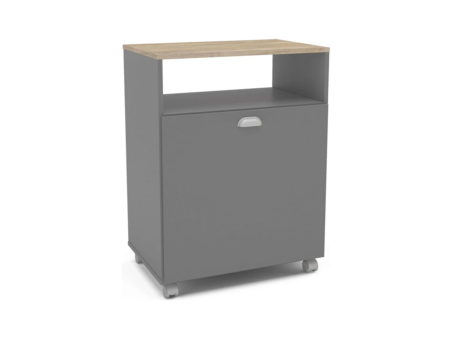 Mueble Aux. Lavandería Gris 61x80x40 cm