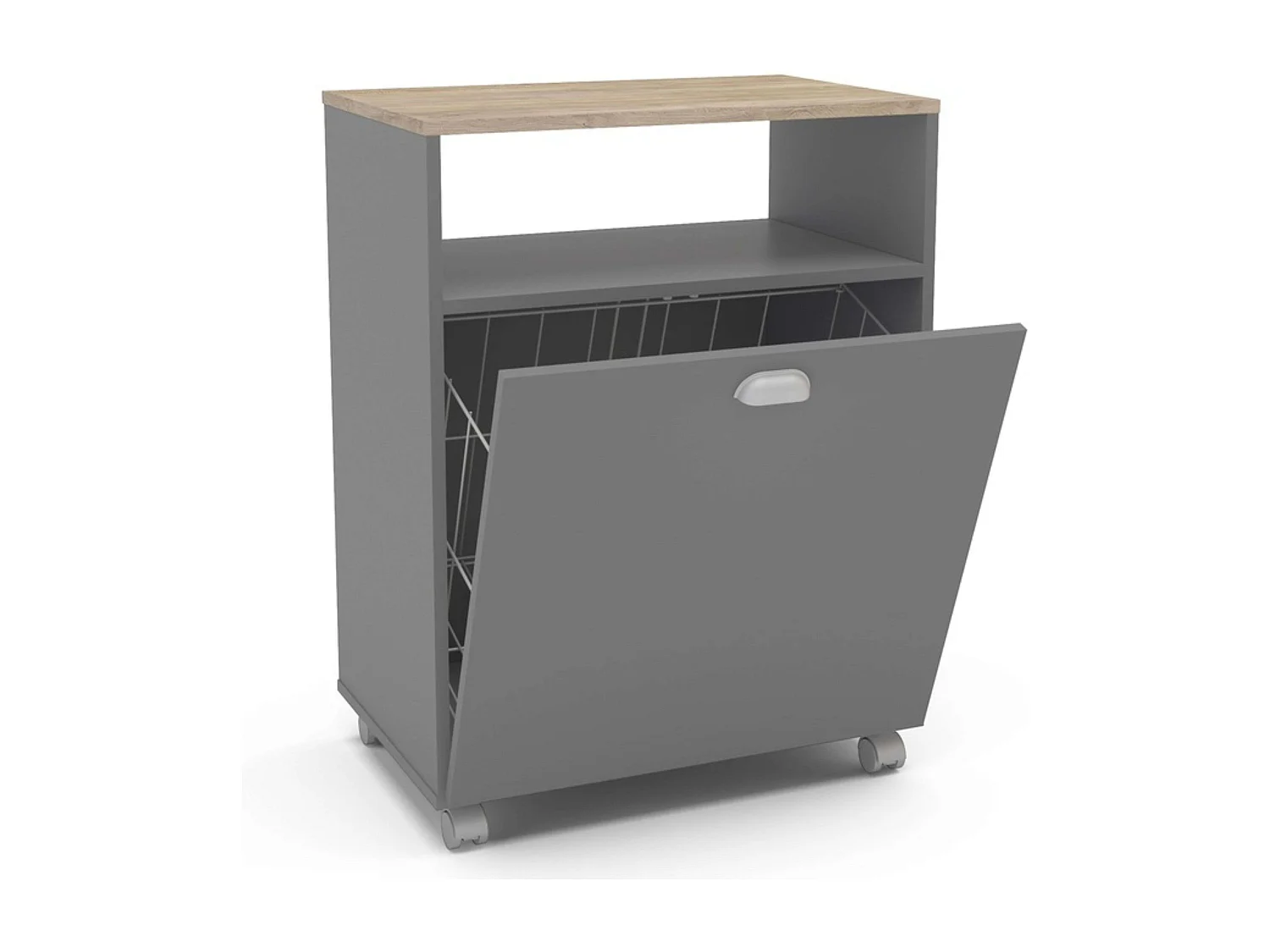 Mueble Aux. Lavandería Gris 61x80x40 cm