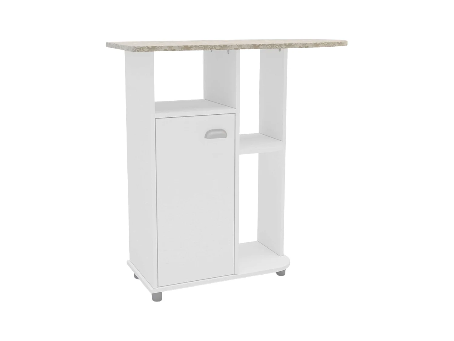 Meuble d'appoint de repassage blanc 91x91 cm