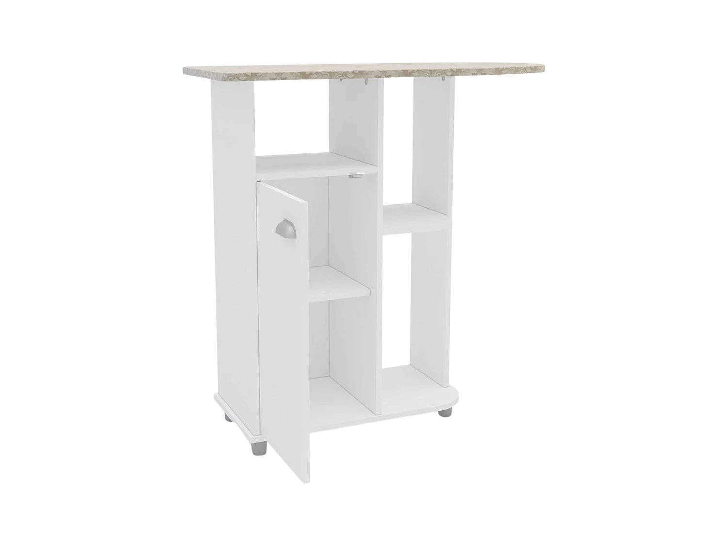 Meuble d'appoint de repassage blanc 91x91 cm