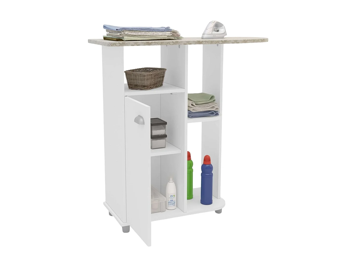 Móvel Auxiliar de Passar Roupa Branco 91x91 cm