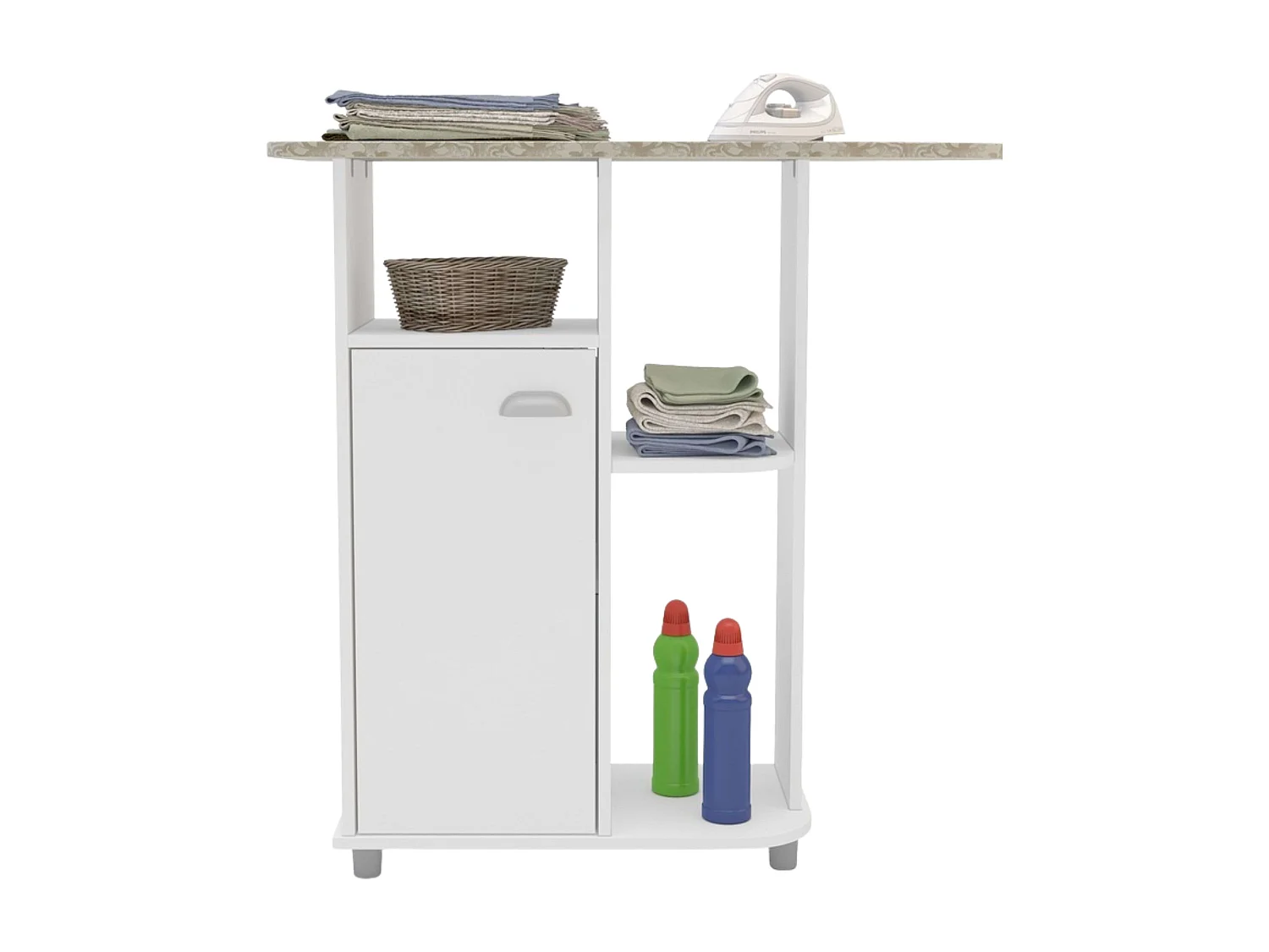 Móvel Auxiliar de Passar Roupa Branco 91x91 cm