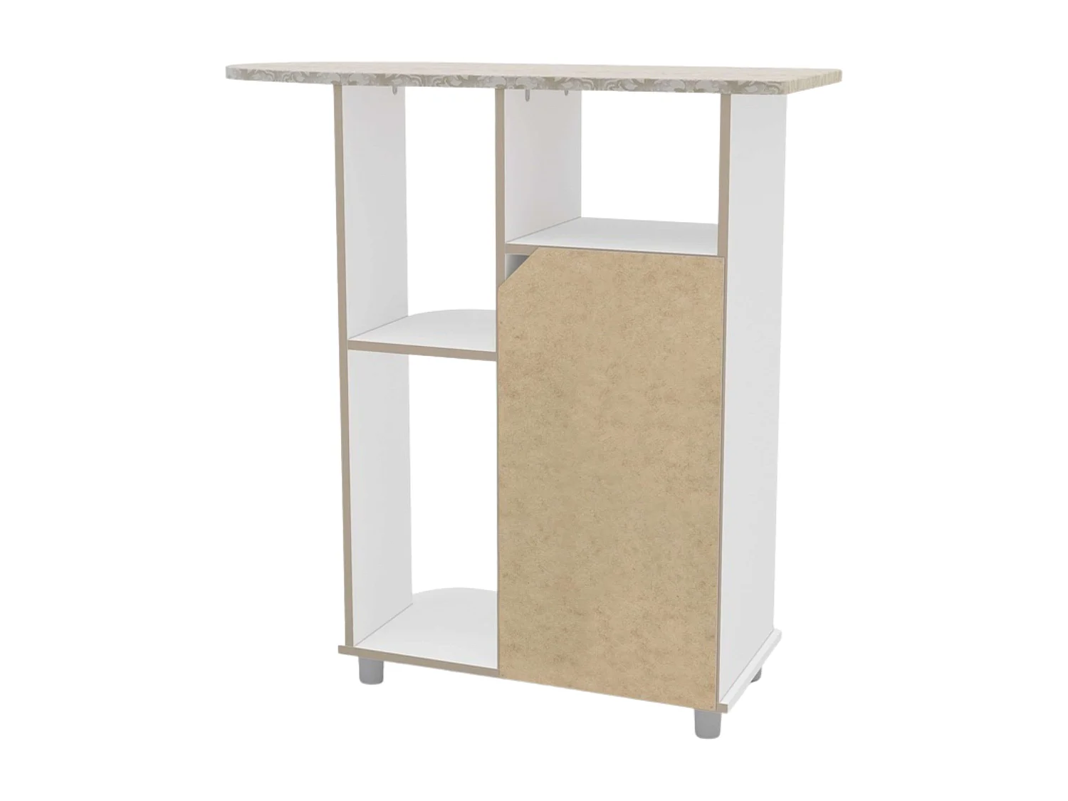 Móvel Auxiliar de Passar Roupa Branco 91x91 cm