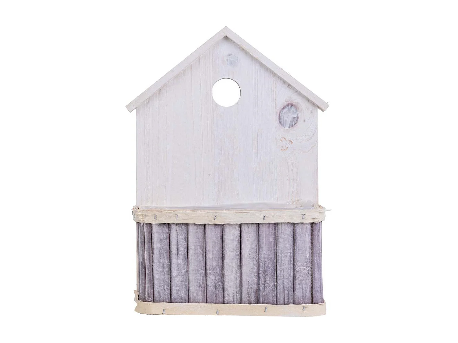 Suporte quadrado em bambu cinzento 21x10x29/11A cm