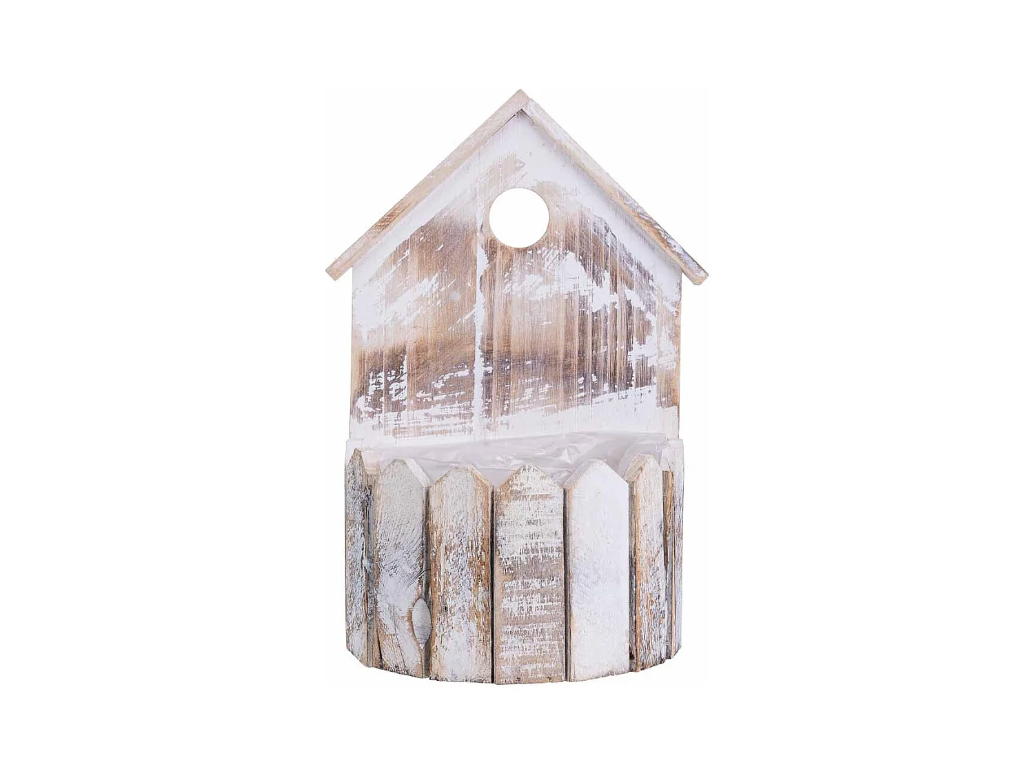 Support rond en bois 19x11x28/10h cm