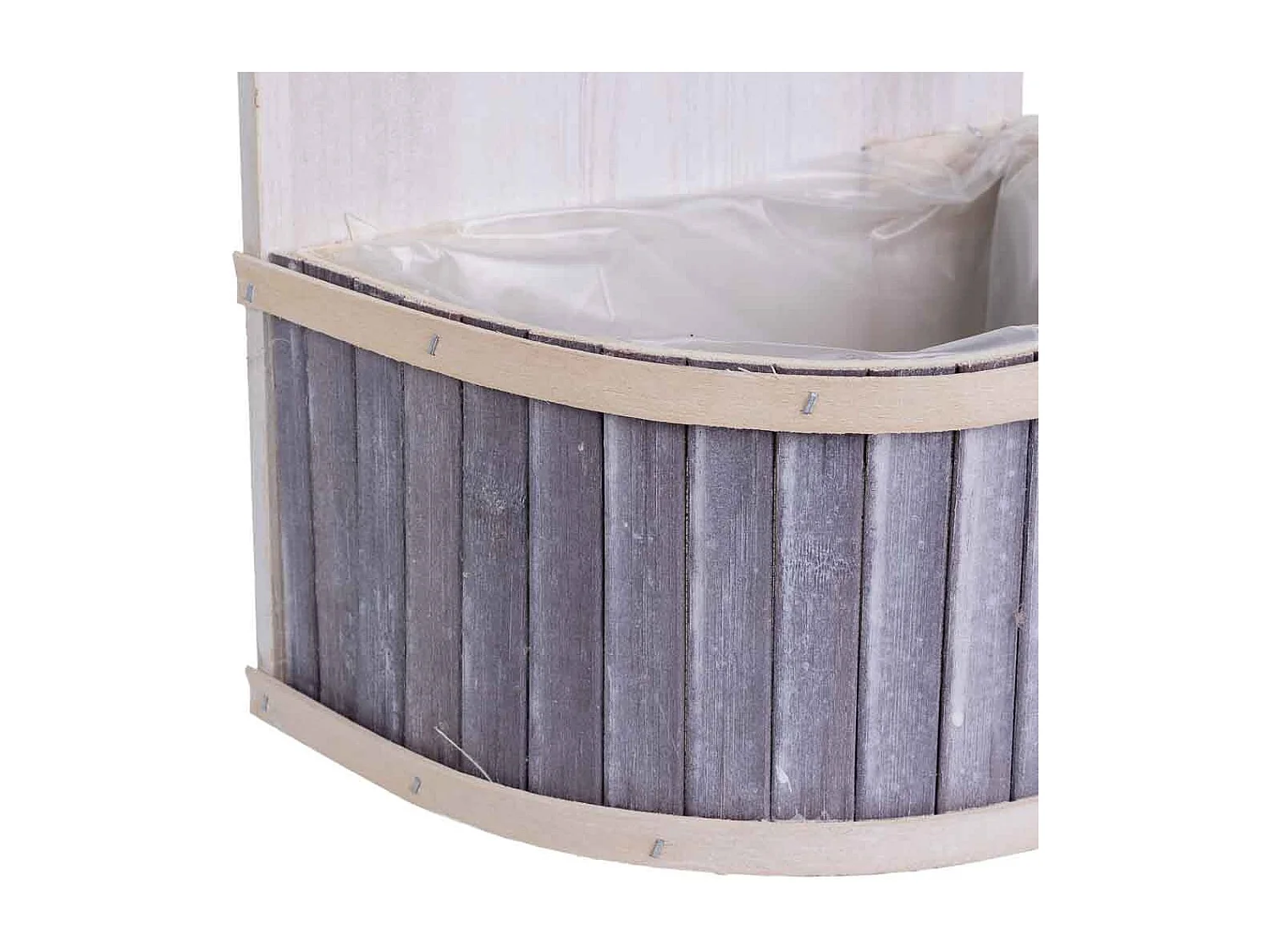 Suporte redondo em bambu cinzento 25x15x31/11A cm