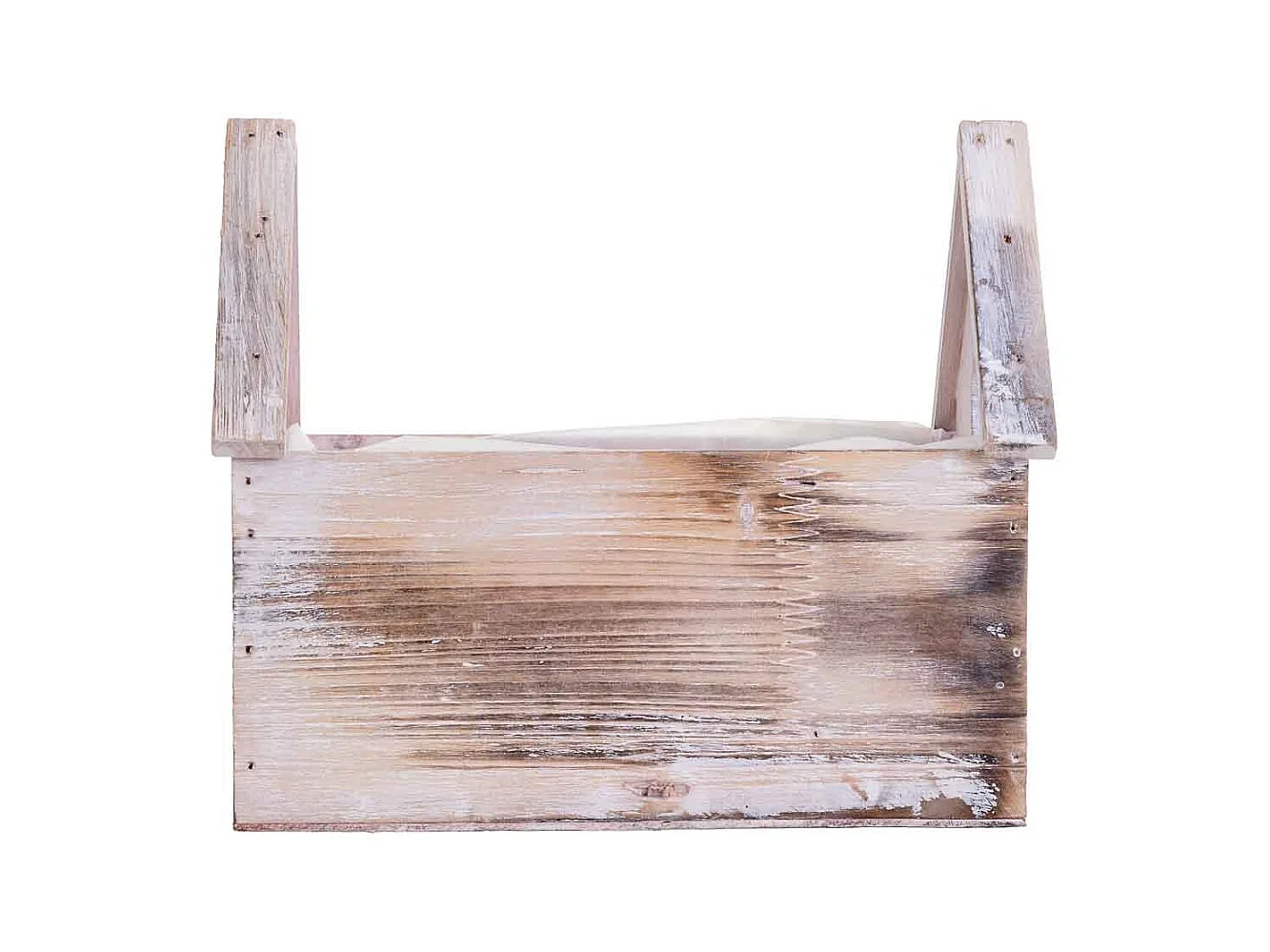 Suporte retangular em madeira para vasos 21x13x19/10A cm