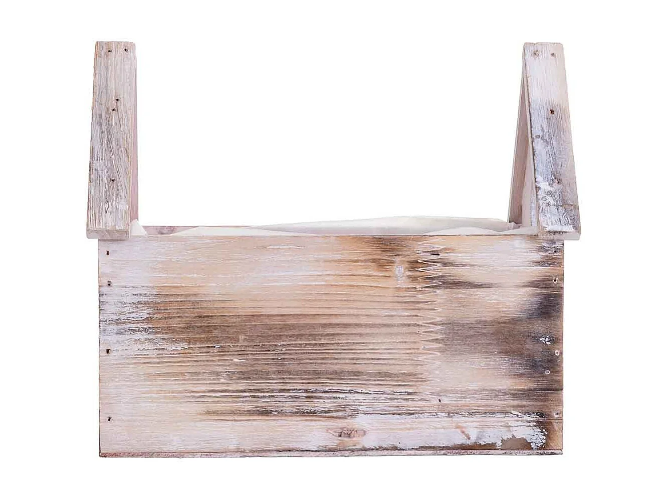 Soporte macetero de Madera rectangular 21x13x19/10h cm