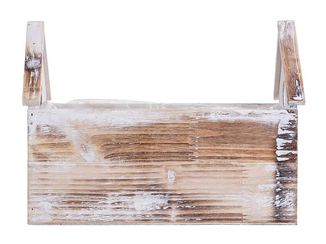Soporte macetero de Madera rectangular 28x17x21/12h cm
