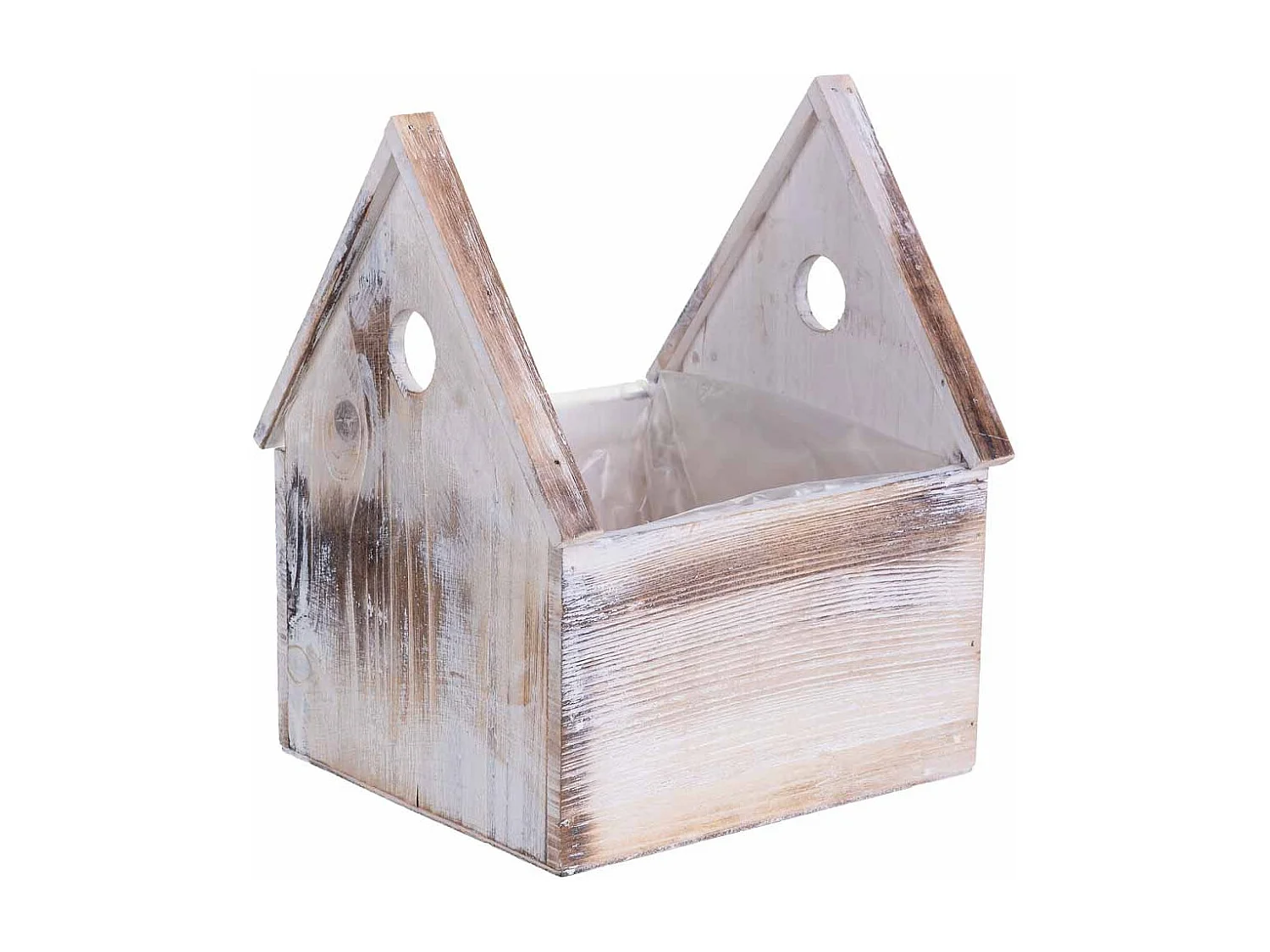 Suporte quadrado de madeira para vasos 20x18x26/12A cm