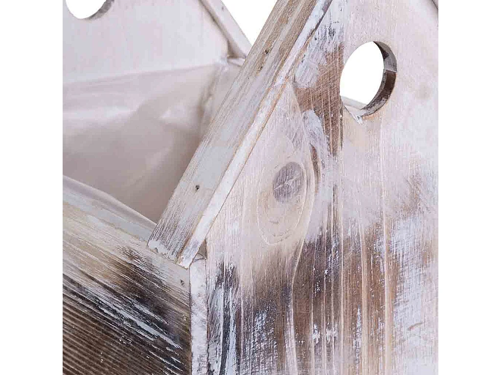 Soporte macetero de Madera cuadrado 20x18x26/12h cm