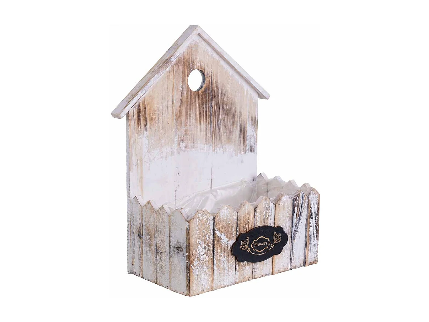 Soporte macetero de Madera cuadrado 26x13x33/11h cm