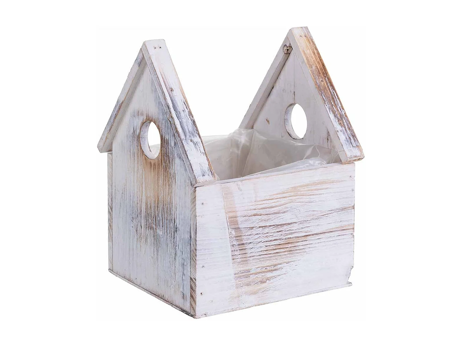 Support carré pour jardinière en bois 15 x 14 x 20 cm H