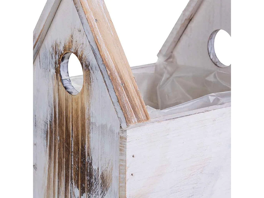 Support carré pour jardinière en bois 15 x 14 x 20 cm H