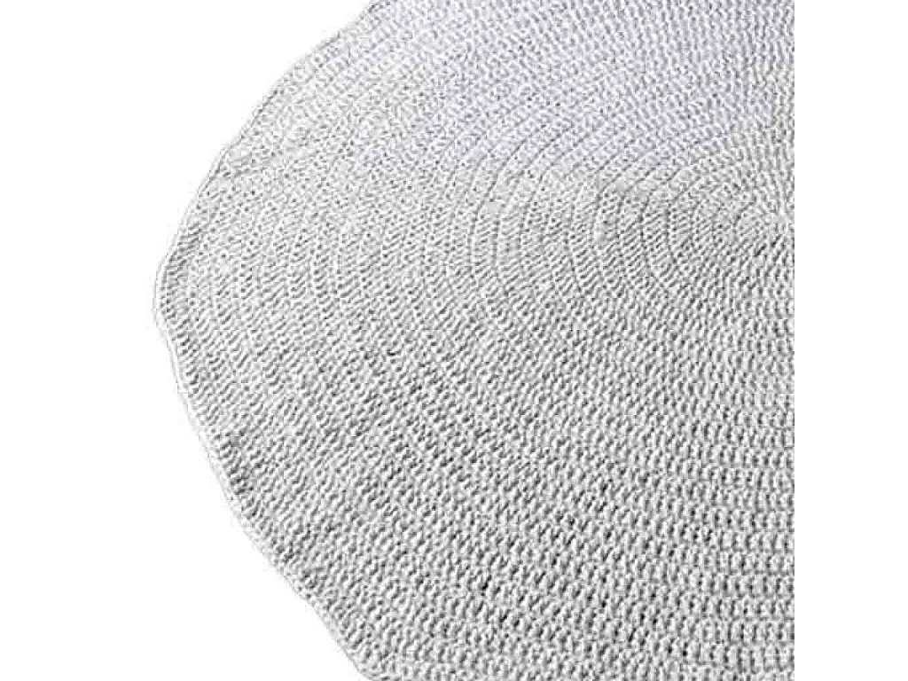 Alfombra redonda trenzada blanca d150x1h cm