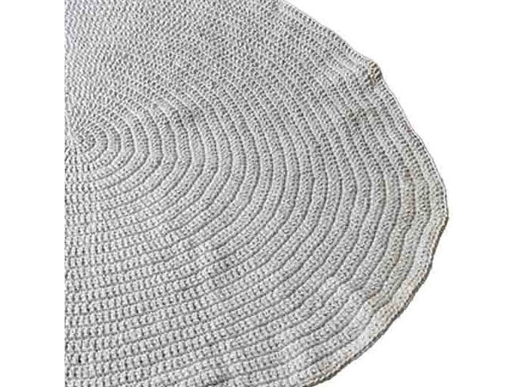 Alfombra redonda trenzada blanca d150x1h cm