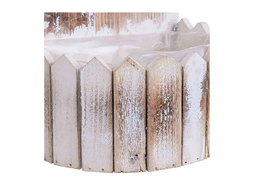 Support rond en bois 24 x 16 x 31 cm H