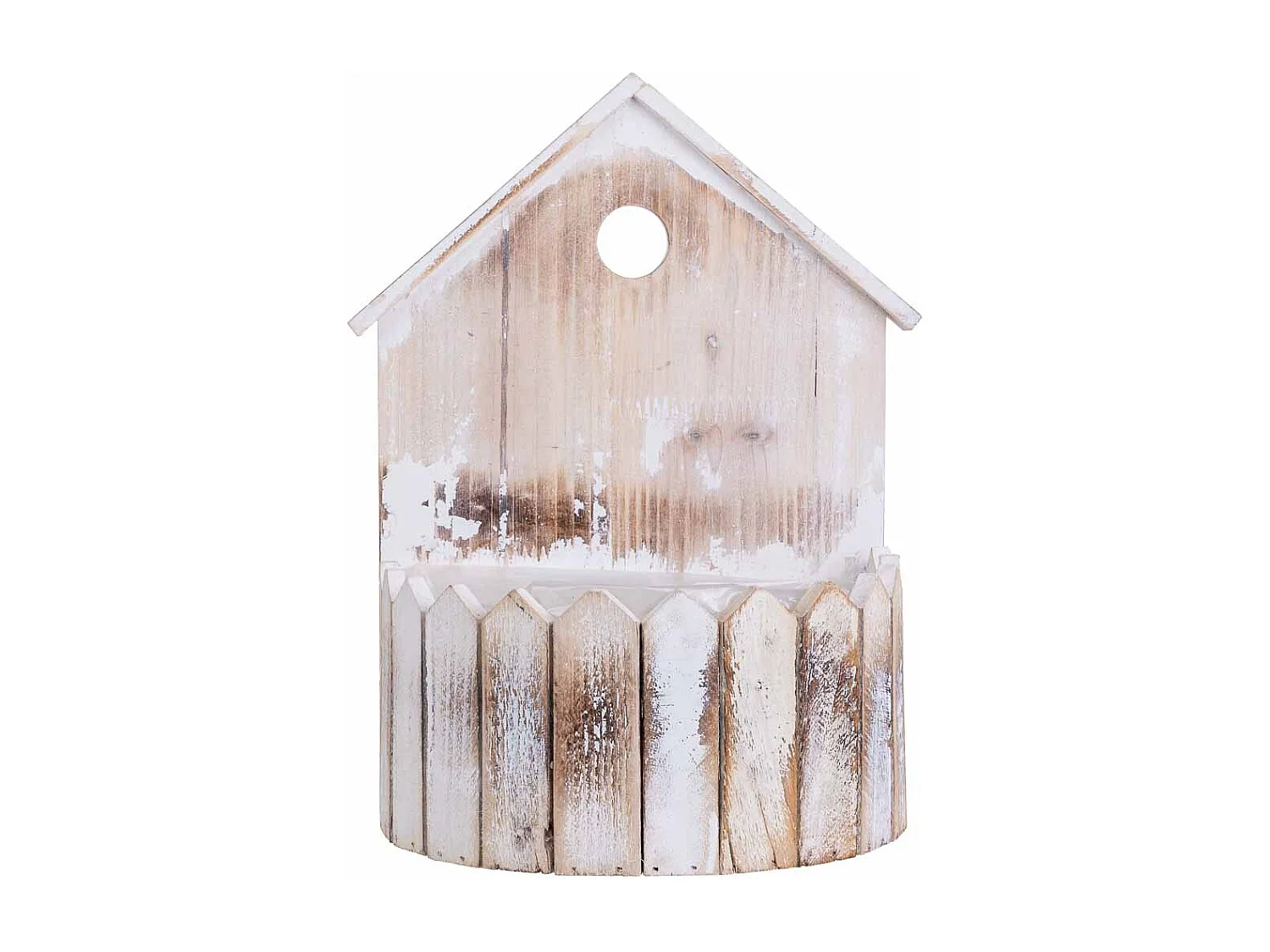 Soporte macetero de Madera redondo 24x16x31/11h cm