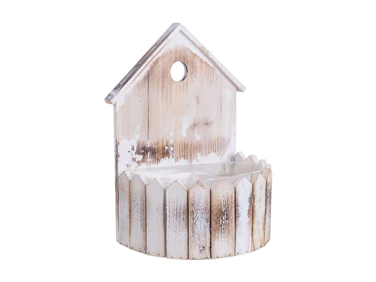 Soporte macetero de Madera redondo 24x16x31/11h cm