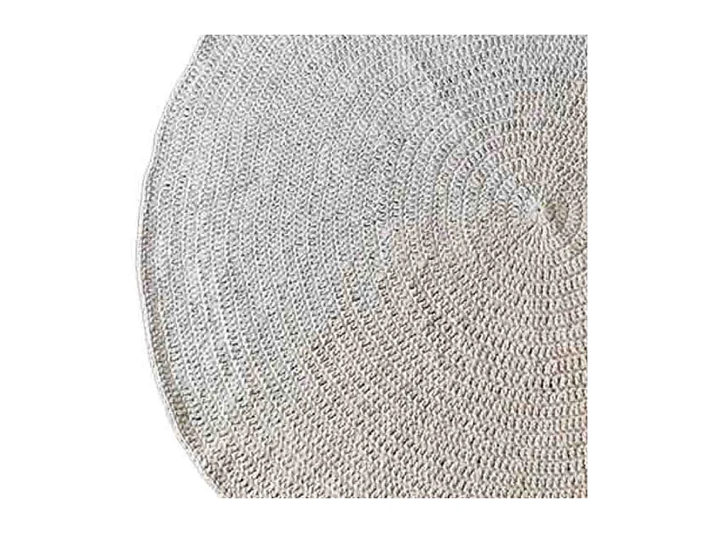 Tapis rond tressé beige D150x1h cm