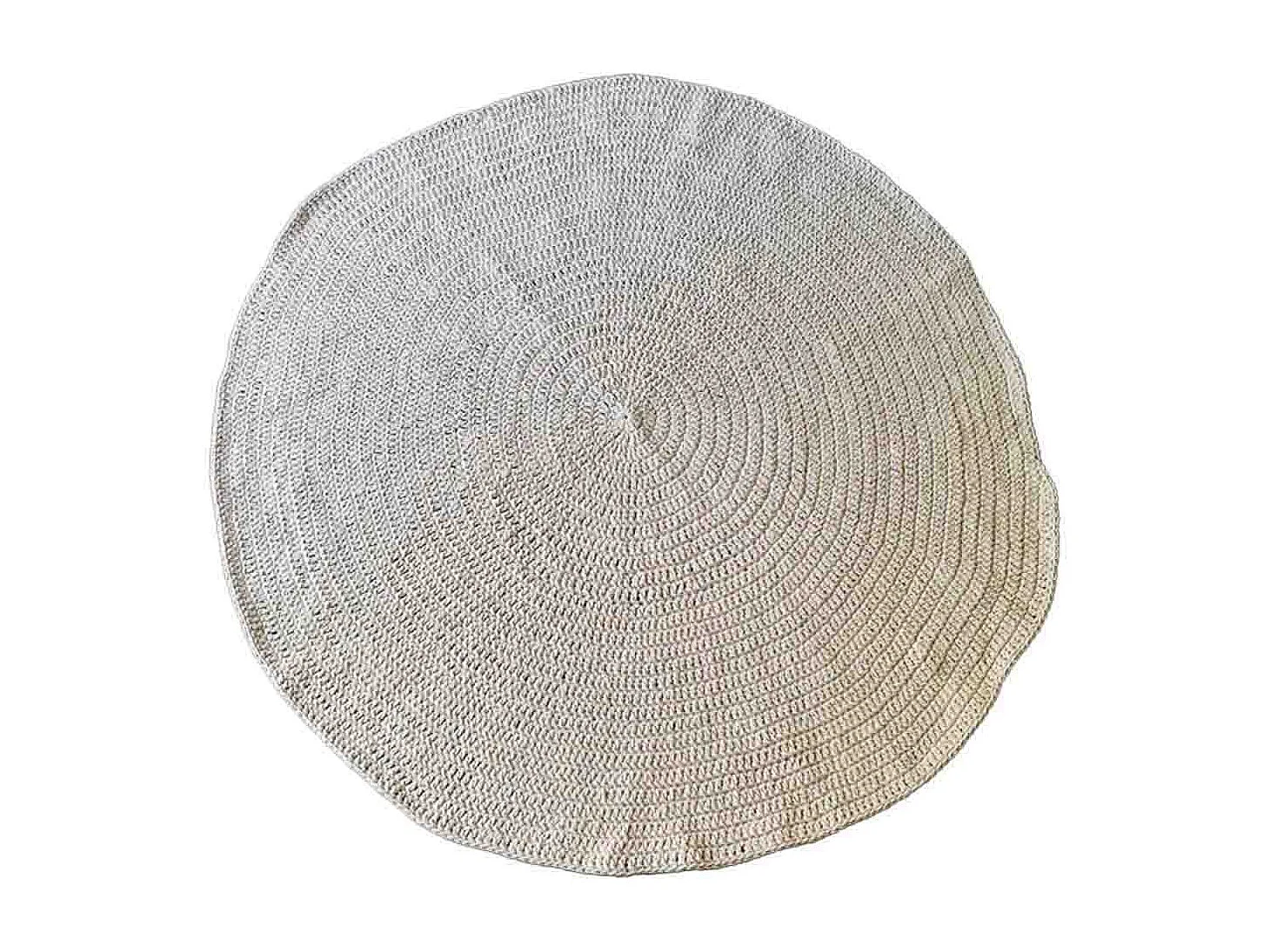Alfombra redonda trenzada beige d150x1h cm