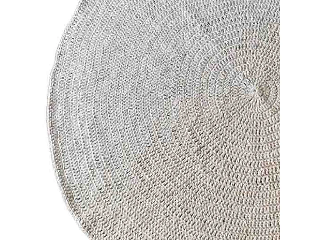 Alfombra redonda trenzada beige d150x1h cm