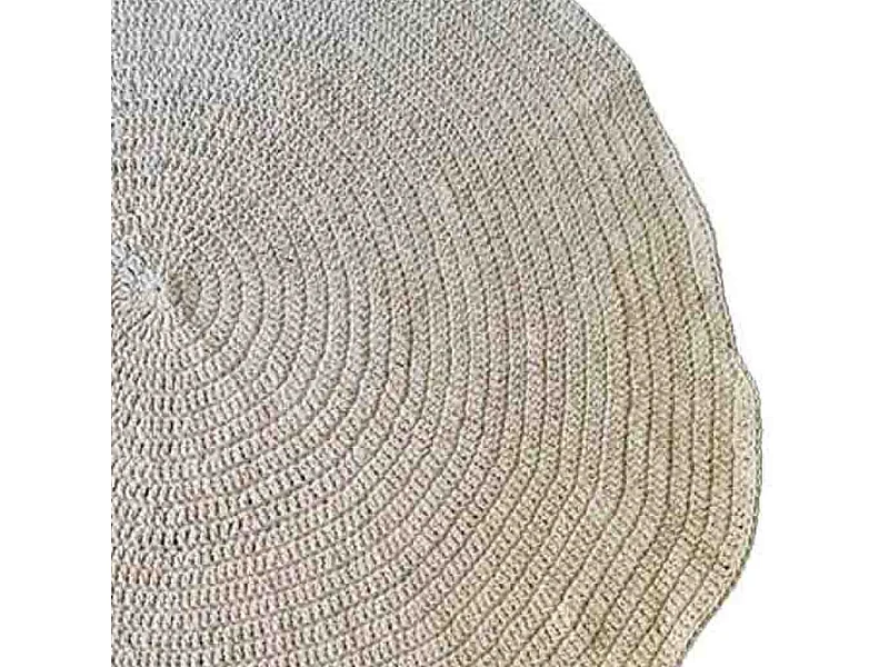 Alfombra redonda trenzada beige d150x1h cm