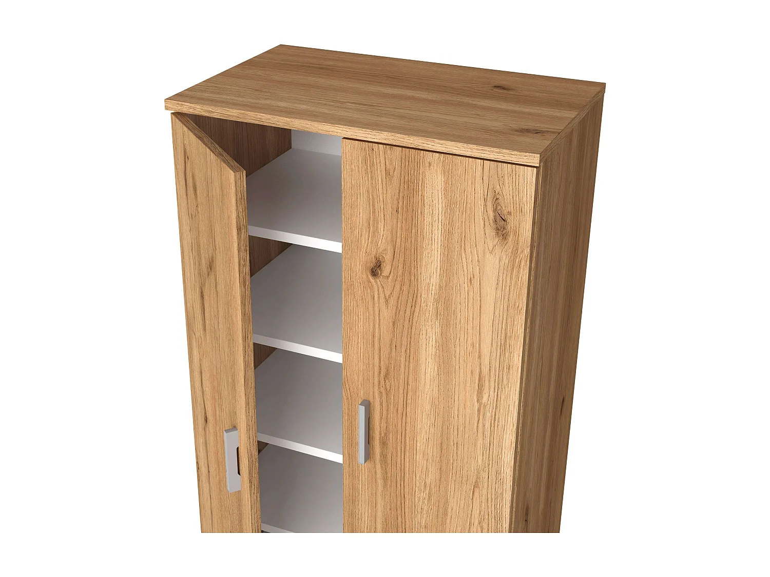 Étagère à chaussures Rhin pour couloir, armoire moderne en chêne naturel