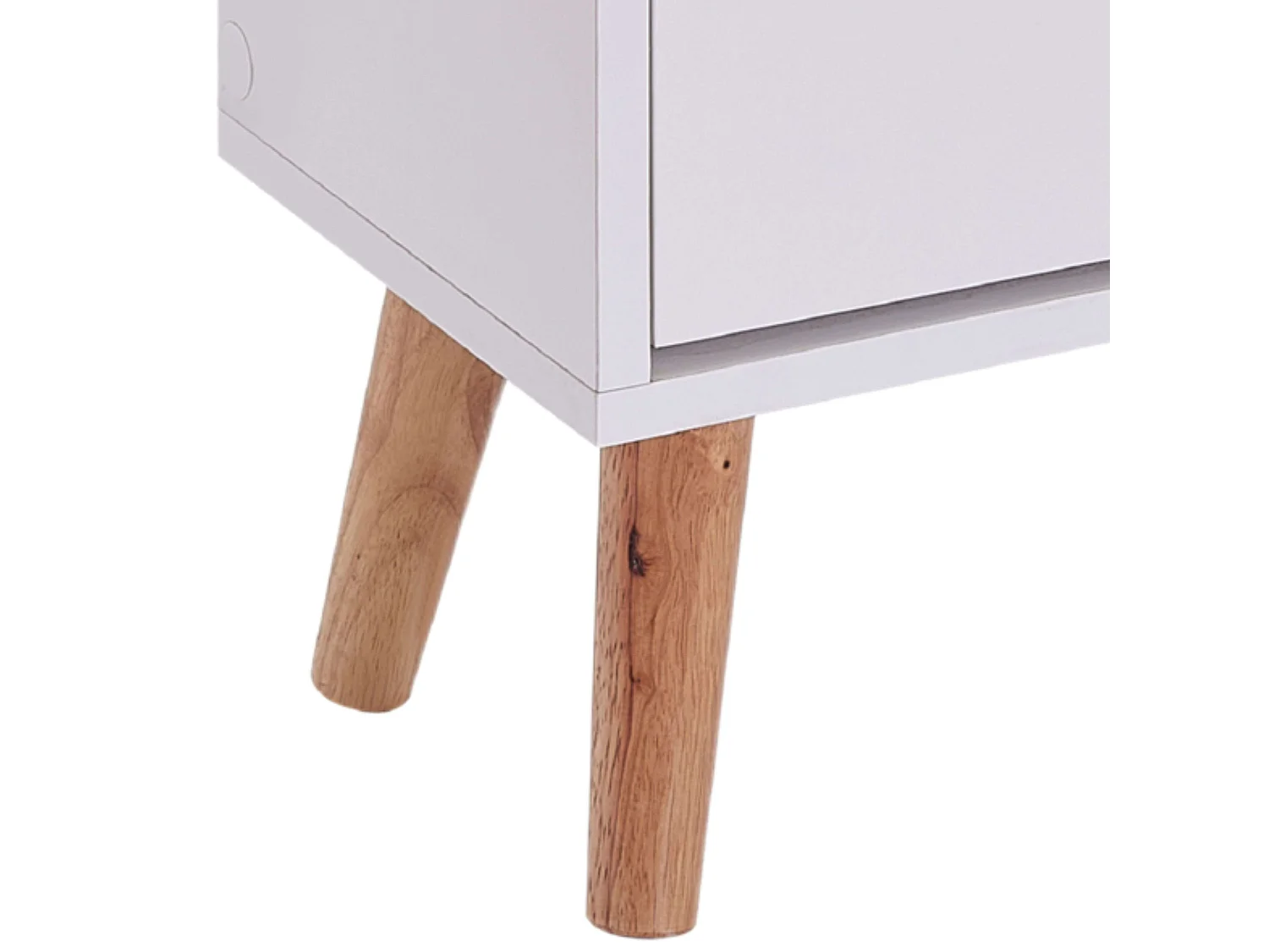 Meuble à chaussures Fiano blanc, 2 étagères nordiques, couloir, 80 x 92 x 24 cm