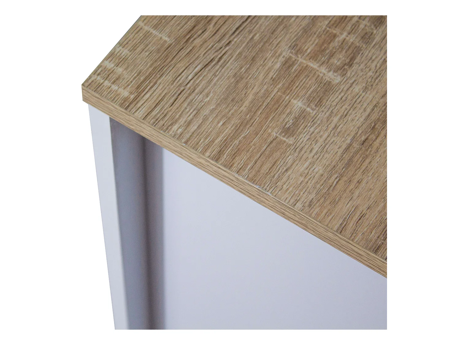 Meuble à chaussures Tivoli avec 2 tiroirs rabattables, mélaminé blanc, 81x74x24 cm