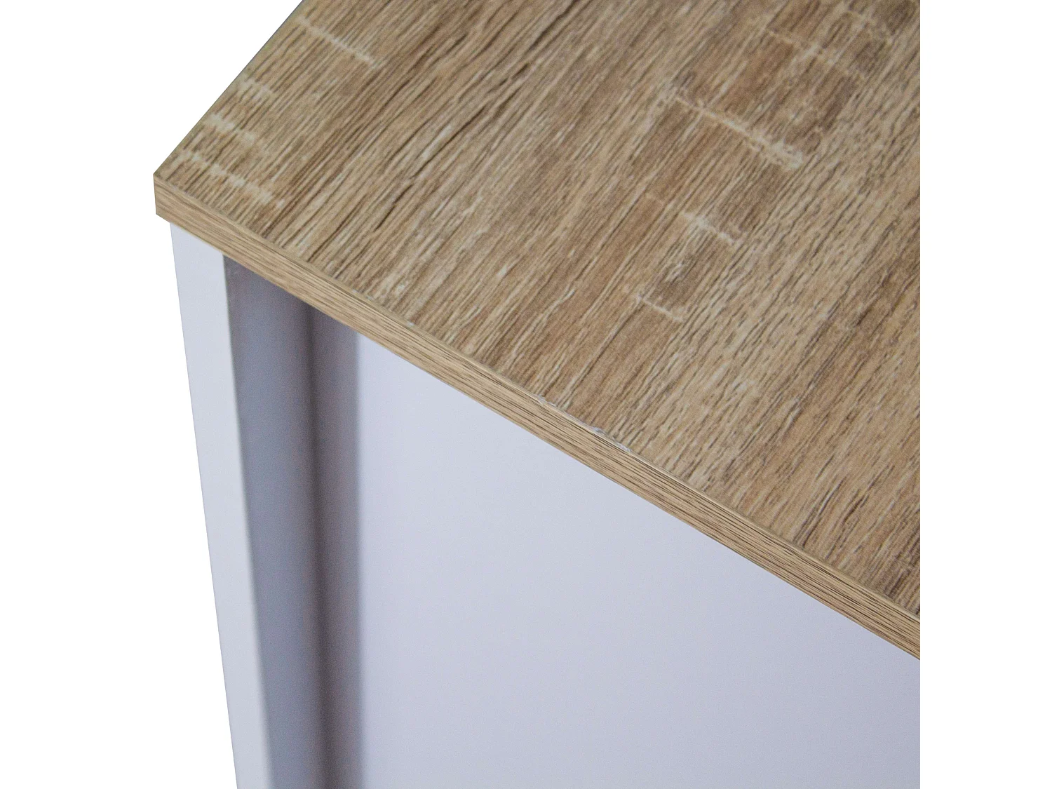 Zapatero Tivoli 2 trampones 1 cajón abatibles melamina blanco 81x74x24 cm