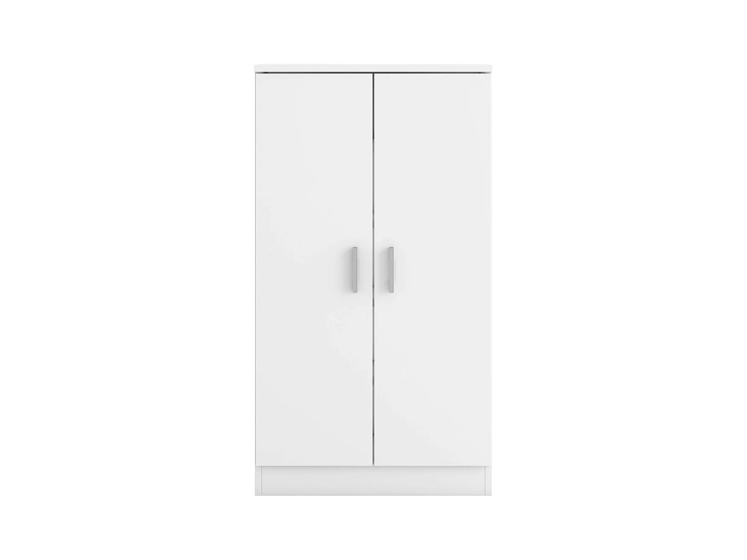 Meuble à chaussures de couloir Rhin, armoire moderne blanche mate