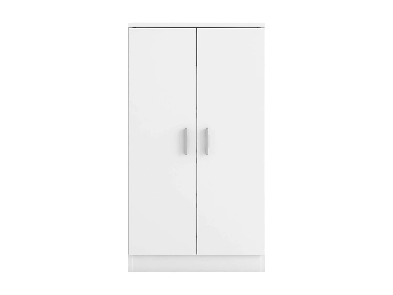 Meuble à chaussures de couloir Rhin, armoire moderne blanche mate
