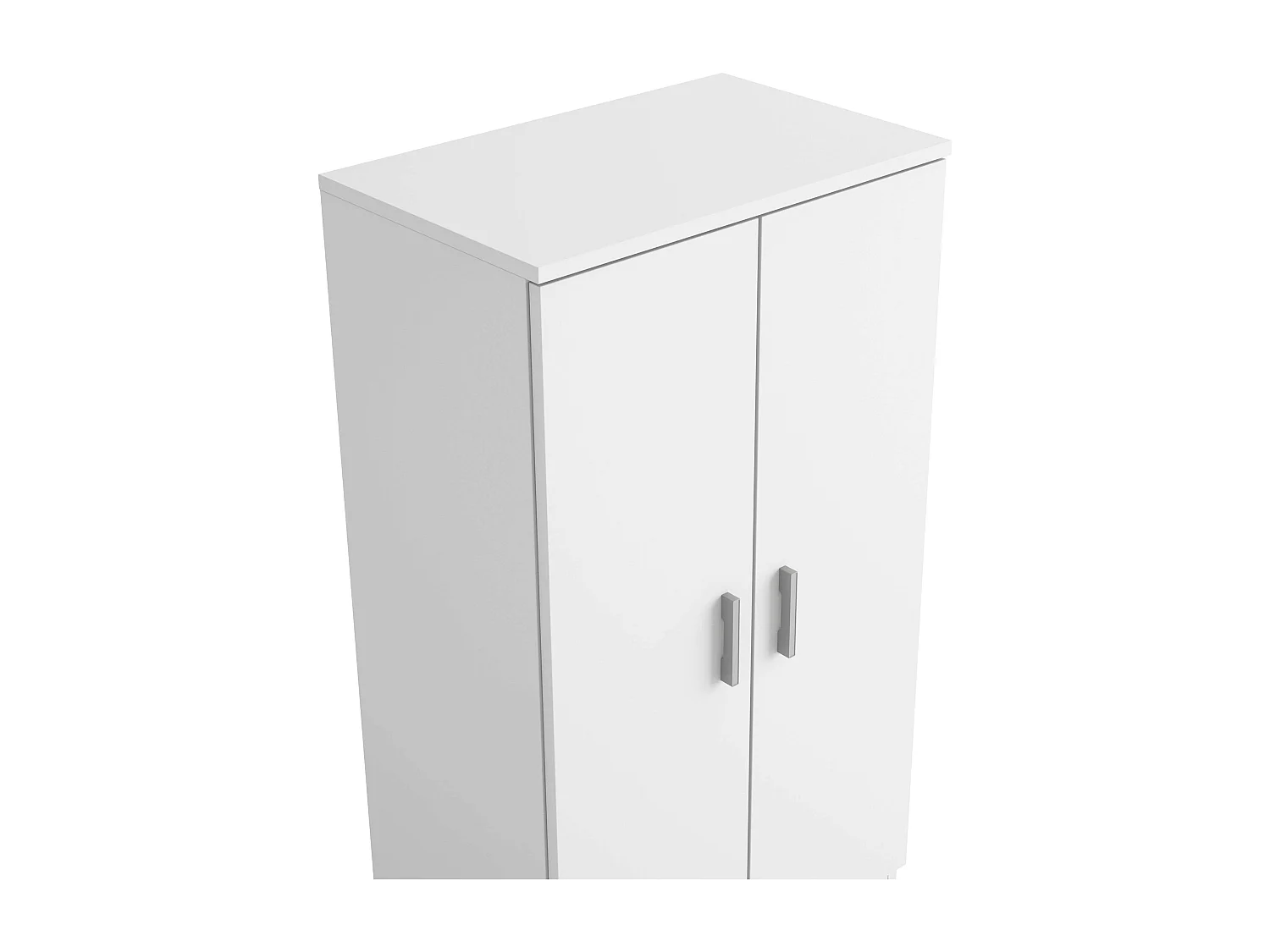 Meuble à chaussures de couloir Rhin, armoire moderne blanche mate