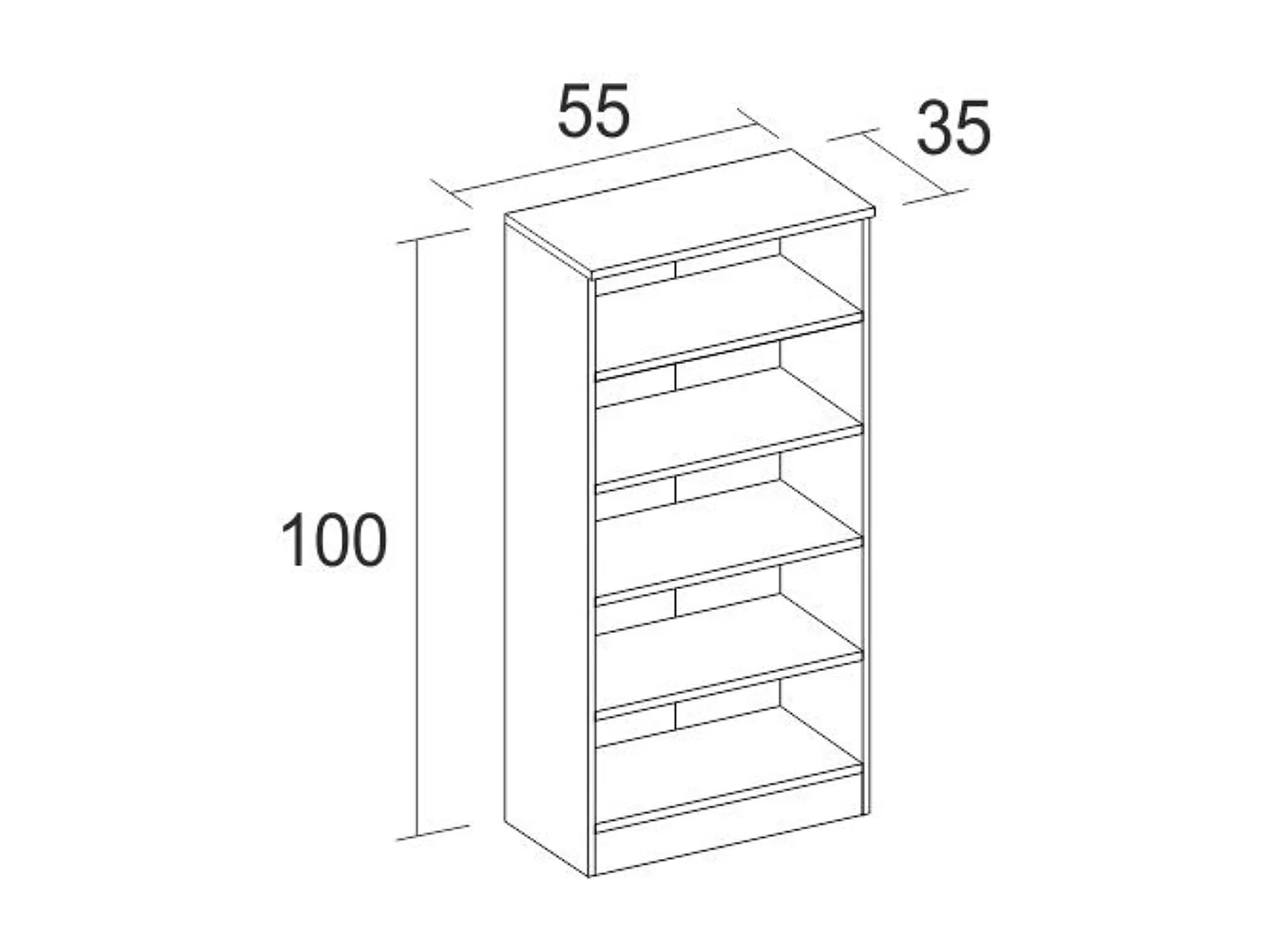 Meuble à chaussures de couloir Rhin, armoire moderne blanche mate