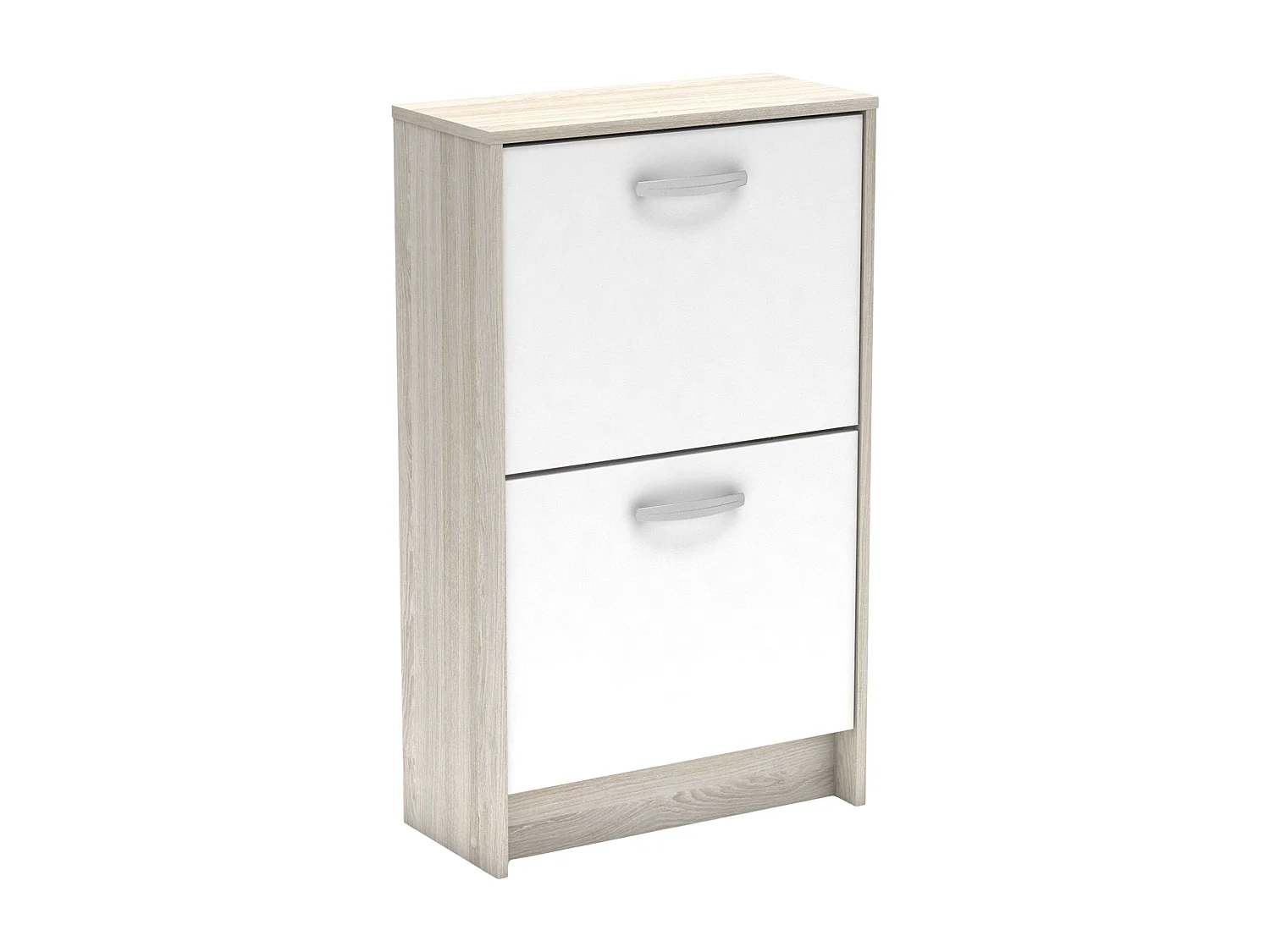 Sapateira Nano 2 Portas Carvalho Shannon e Branco Pérola 91x54x24 cm