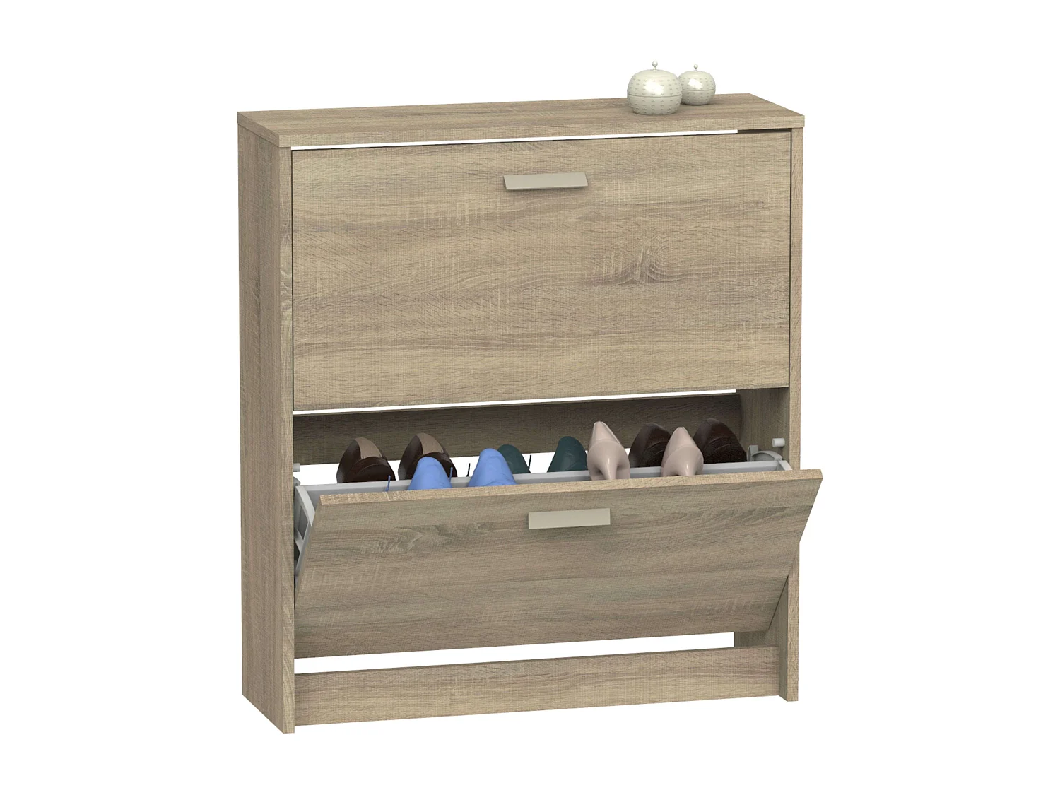 Zapatero 2 puertas Tibet Recibidor colgable Roble Cambrian 82x74x25 cm