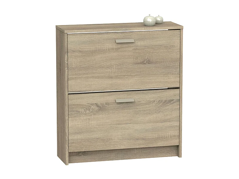 Sapateira Tibete de 2 portas, suspensa para hall, carvalho cambriano, 82x74x25 cm